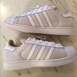White Adidas Superstars